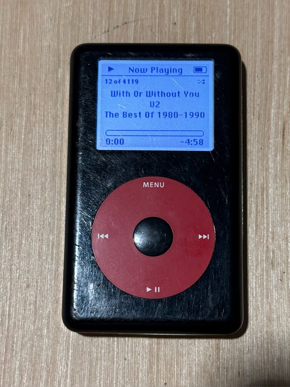 iPod Classic 4thGen 20GB U2 Edition Tested Good w/4119-Song/Charg Read Info Blw!